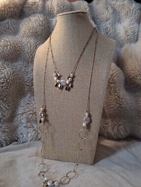 Polistes Gold Tone Layed Necklace
